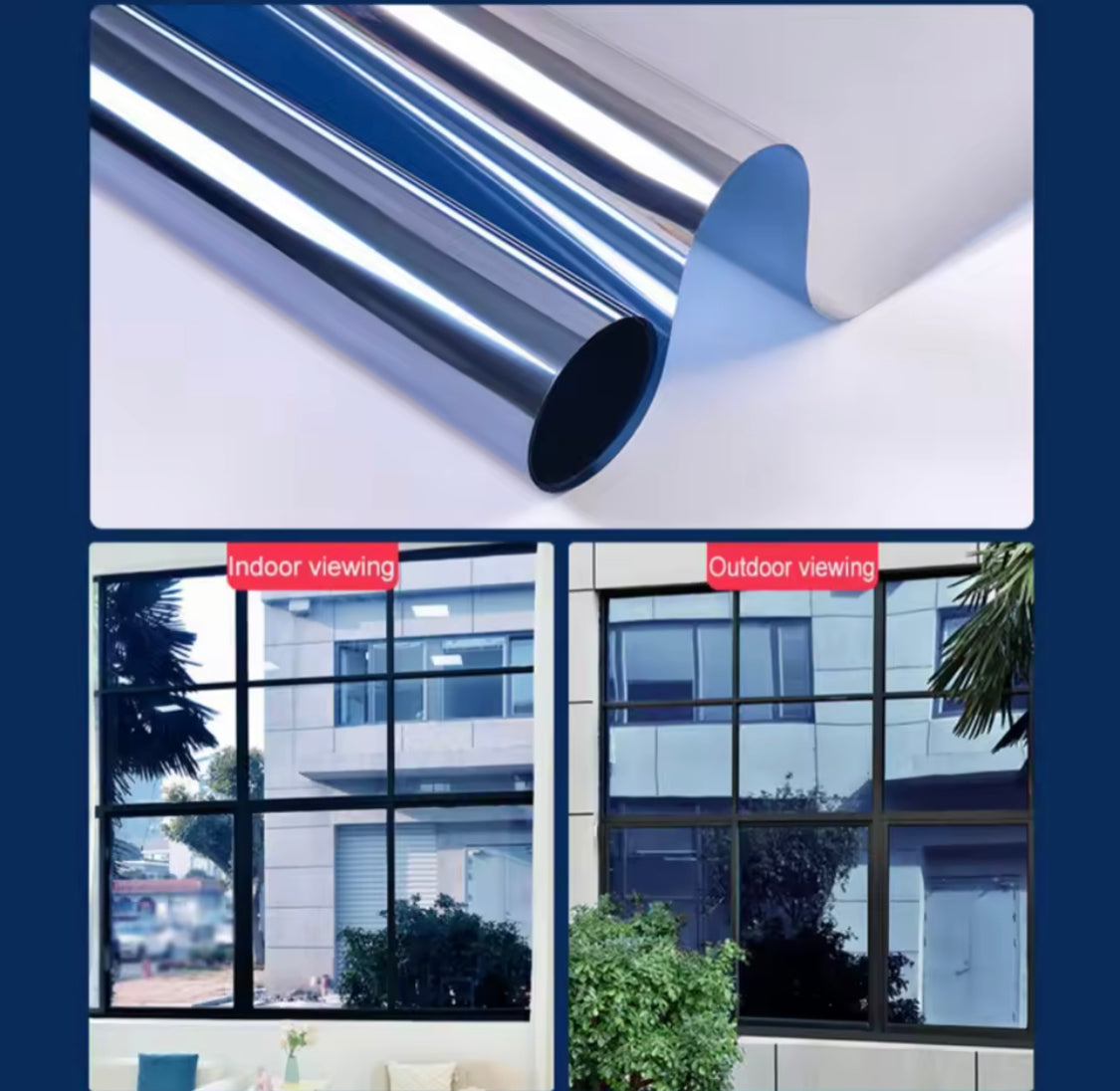 Self Adhesive Insulation Window Film, Heat Control Reflective Window Tint, Anti UV Mirror Window Film, Anti UV Car Glass Foil Self Adhesive Insulation Window Film, Heat Control Reflective Window Tint, Anti UV Mirror Window Film, Anti UV Car Glass Foil